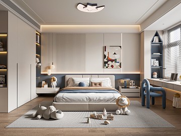 现代简约儿童房，温馨舒适空间