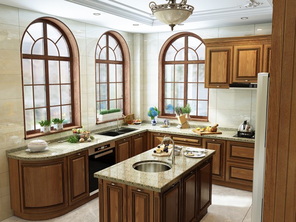 带岛台橱柜效果图