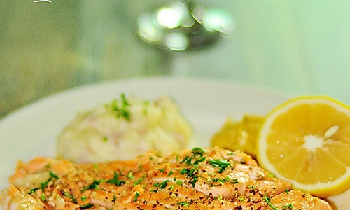 柠香煎三文鱼的做法