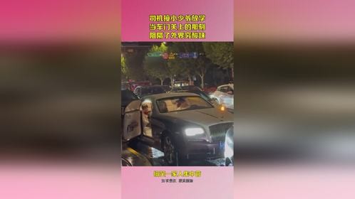 司机接小少爷放学，当车门关上的那刻，阻隔了外界穷酸味！