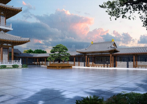 明清寺庙功能分区流线设计，礼佛动线、僧侣生活区高效组织策略