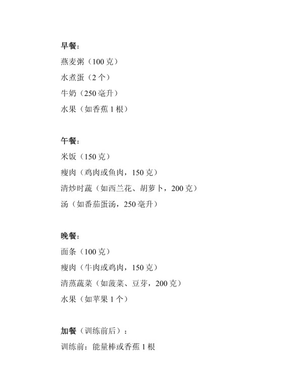 体育学校运动员膳食方案_第3页