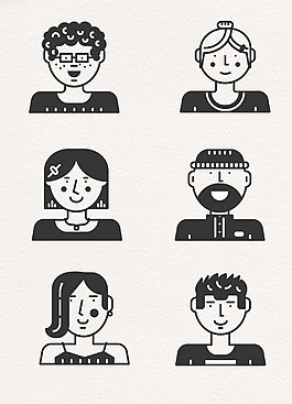 黑色涂鸦人物设计