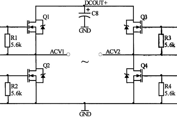 4个mos管全桥整流电路