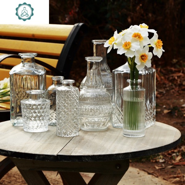 如意花窝 新款ins迷你花器可爱清新透明水培 花瓶