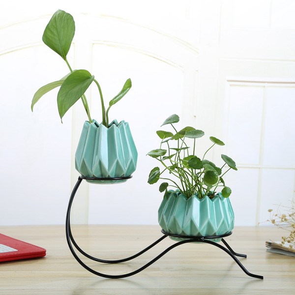 创意陶瓷水培植物简约小清新水养花盆客厅装饰摆件花瓶