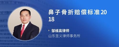 鼻子骨折赔偿标准2018