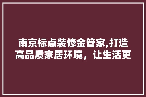 南京标点装修金管家,打造高品质家居环境,让生活更美好 卧室装修