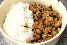 一人食快手午餐盐葱鸡腿饭