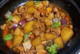 “独家”超级好吃一个人的饭食“土豆黄焖鸡➕白米饭”