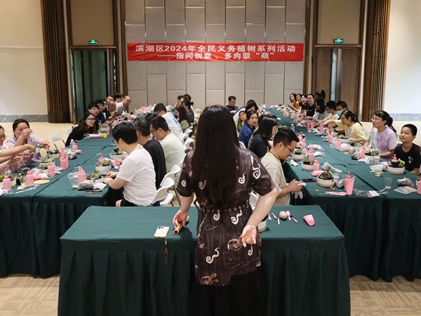 滨湖分局开展全民义务植树夏季活动——多肉DIY创意生活讲座