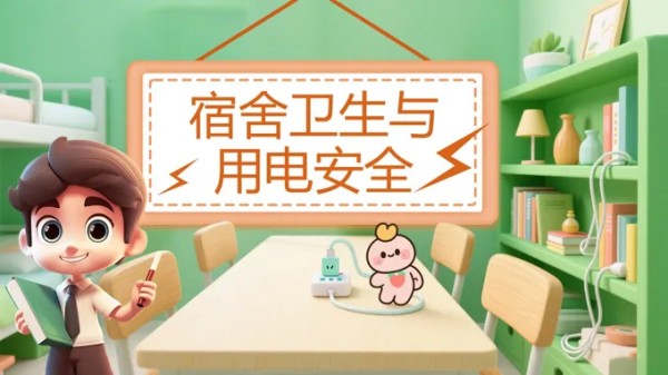 宿舍卫生与用电安全教育主题班会PPT含讲稿-16页-大小18M