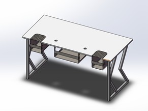 隐藏式音箱电脑桌