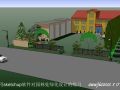 单纯用sketchup设计我们单位的绿化
