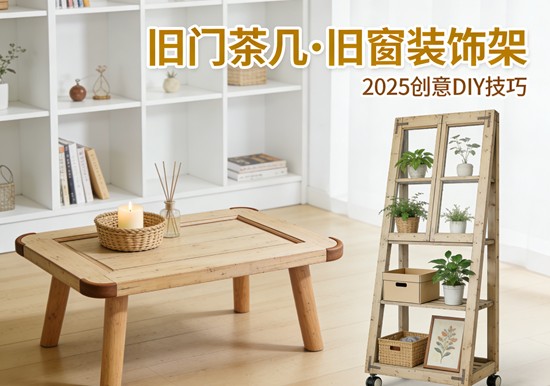 旧门改茶几、旧窗变装饰架，2025年最火的DIY技巧