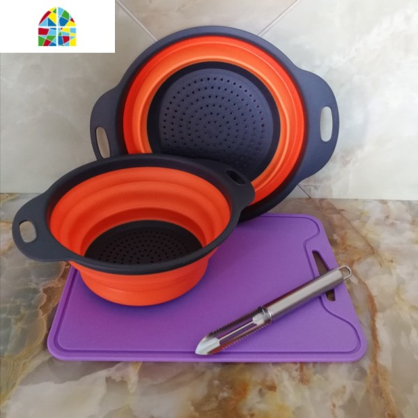 健康食品硅胶 水果砧板厨房菜板熟食案板 四件菜板