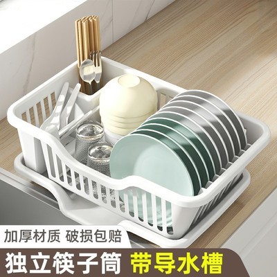 沥水碗盘架厨房碗碟收纳架水槽餐具置物架家用台面碗柜碗筷收纳盒下单备注规格 