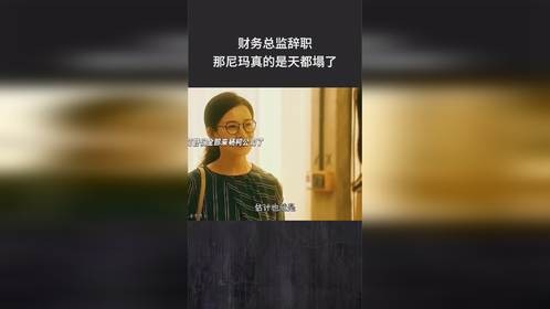 财务总监辞职，那尼玛真的是天都塌了