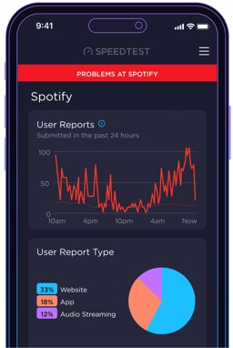 Downdetector in the Speedtest App