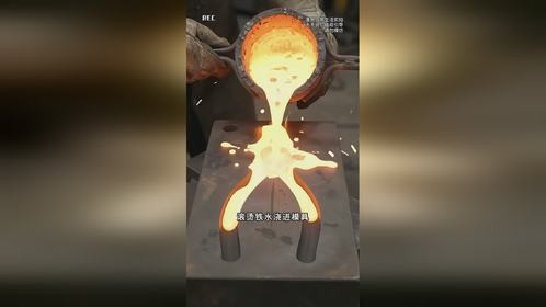 铁水入模浇筑出毛坯，不断捶打细细打磨，质感十足老虎钳终于完工